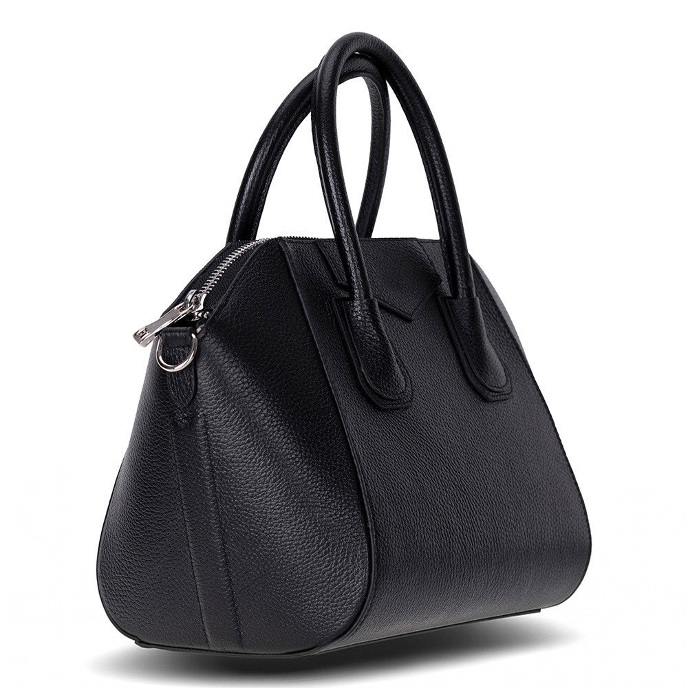 SYSL Signature Handmade Leather Handbag - Black